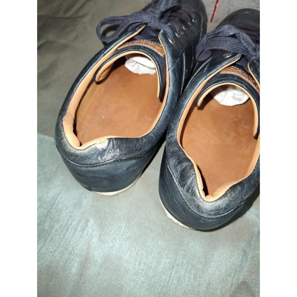 Bally Men's Navy Low Leather Shoes Sz 13D